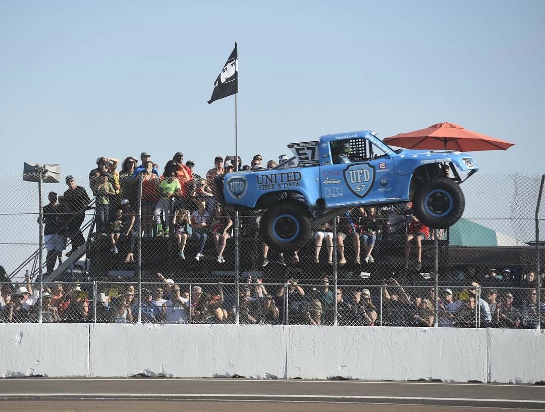 Bill Hynes driving the United Fiber & Data number 57 Stadium SUPER Truck